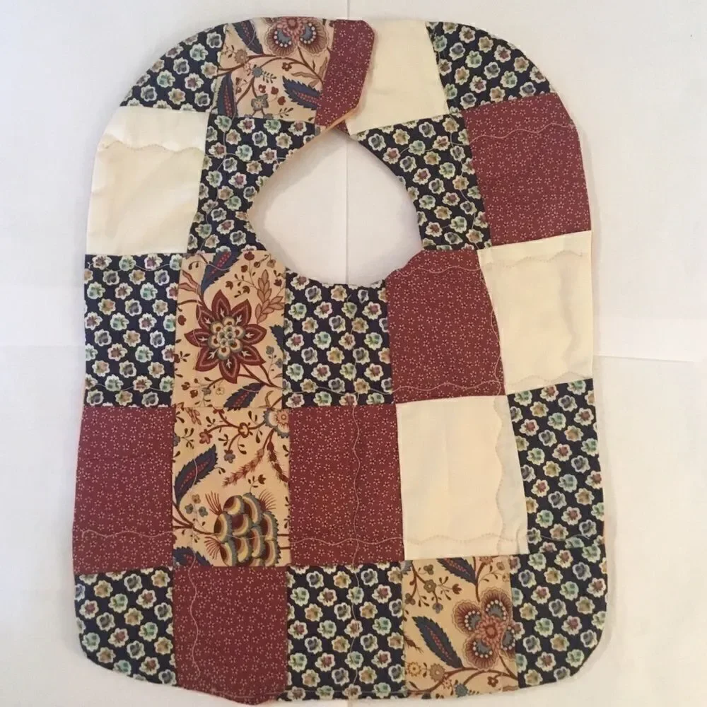 3/$25 or $12 ea NWT Handmade Quilted Reversible Baby Bib.